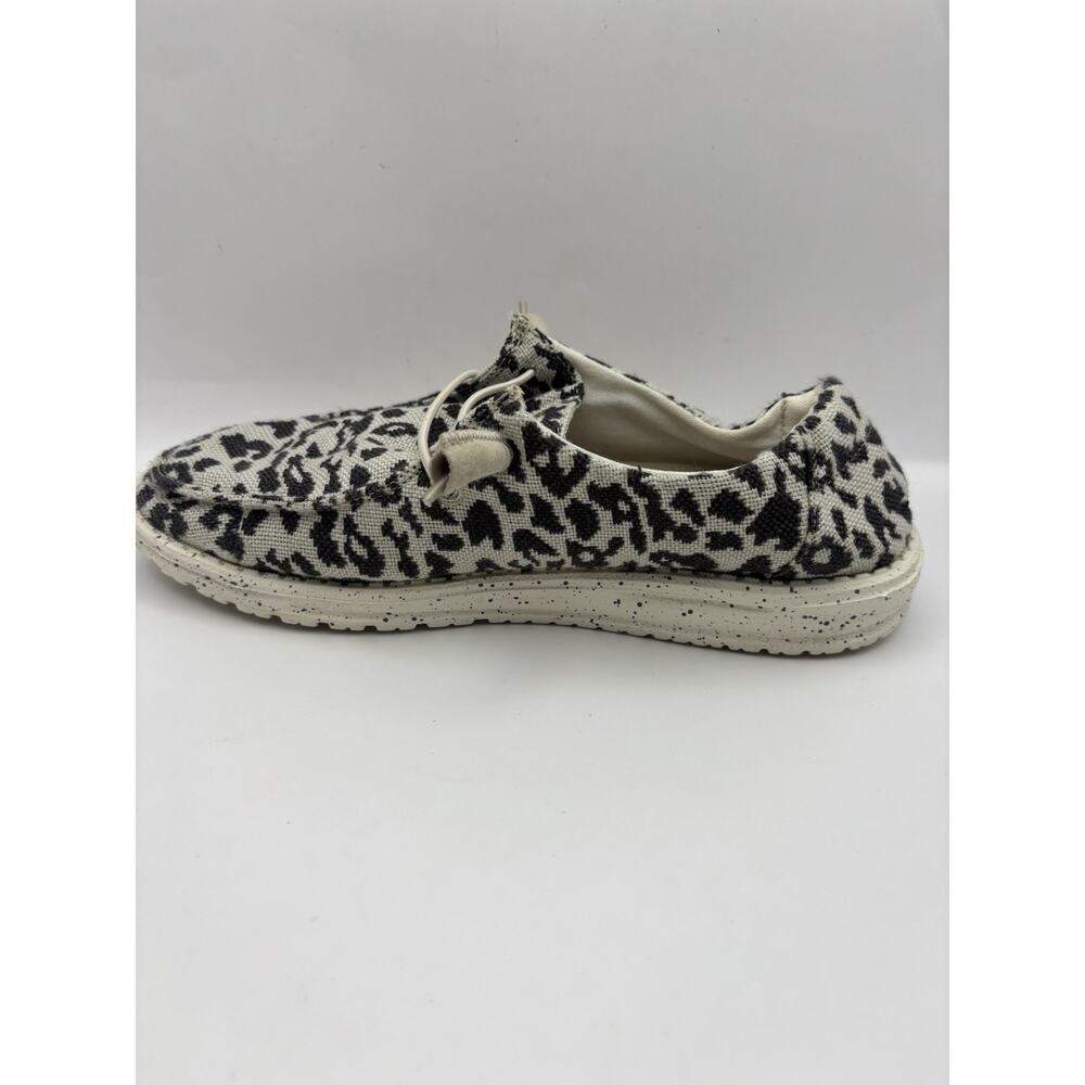Hey Dude Wendy Woven Cheetah Print Shoes Women Size 8 - Picture 6 of 9